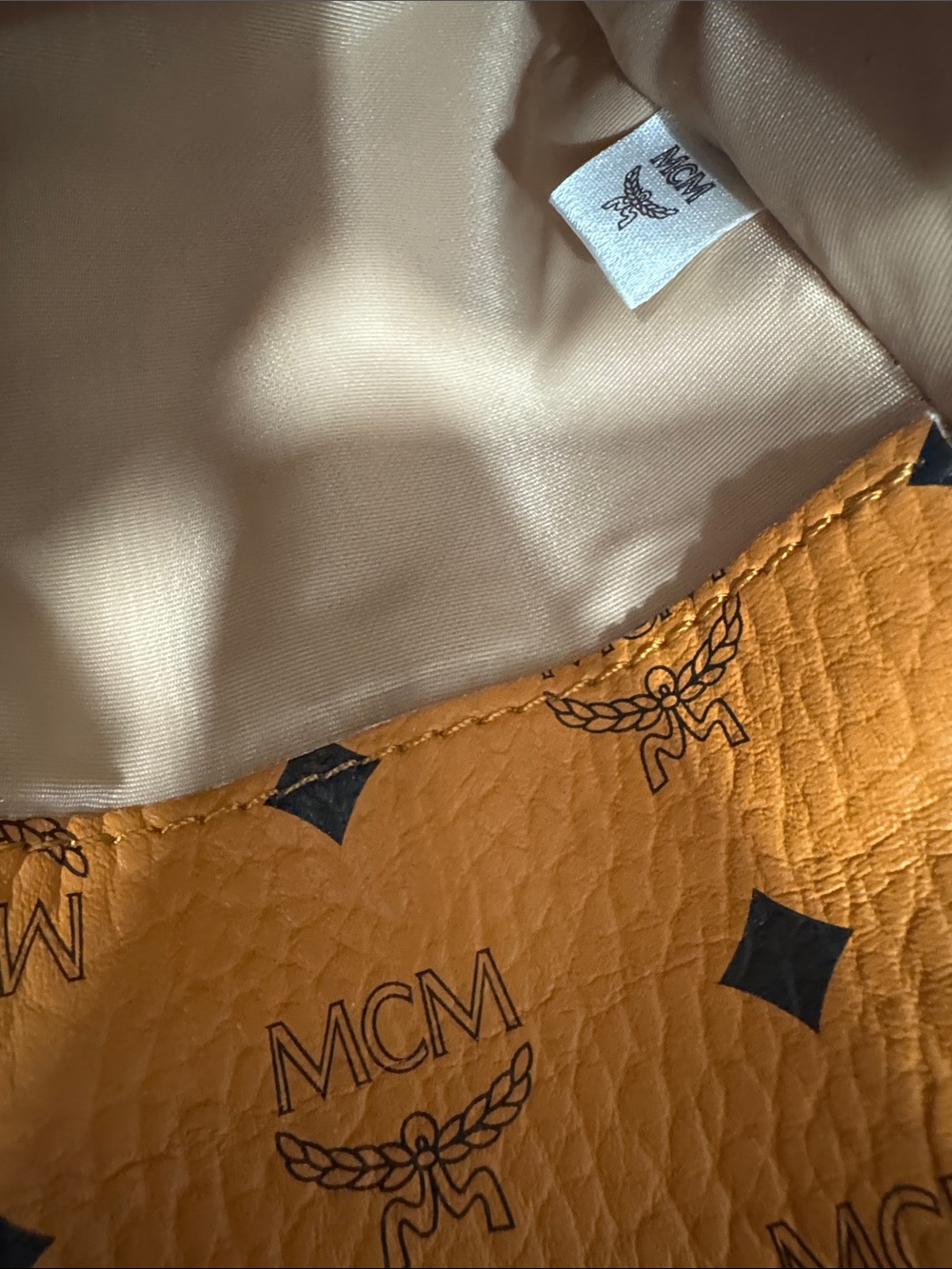 BRAND NEW MCM Cognac Logo Envelope Clutch GWP gift with purchase item. - Picture 7 of 8